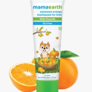 Mamaearth Sulfate Free Awesome Orange Toothpaste For Kids With Fluoride