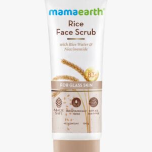 Mamaearth Rice Face Scrub for Glowing Skin, With Rice Water & Niacinamide for Glass Skin - 100 g