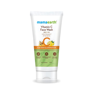 Mamaearth Vitamin C Face Wash for Skin Illumination | Gentle & Hydrating Dead Skin Exfoliator with Turmeric | Sulfate & Paraben Free